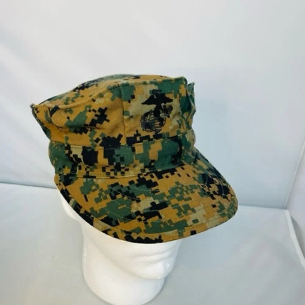 USMC 8-Point Jungle Cover - Marine Corps Digital Jungle Utility Hat- Size S Exce